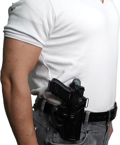 *KINGDOM HOLSTER* K061 Shoulder Holster & Belt Holster with Doulble Magazine Pouch (2in1) for Glock 17 Glock 19 Glock 22 Glock 23 RH Handmade! in Saudi Arabia