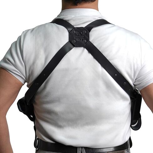 *KINGDOM HOLSTER* K061 Shoulder Holster & Belt Holster with Doulble Magazine Pouch (2in1) for Glock 17 Glock 19 Glock 22 Glock 23 RH Handmade! in Saudi Arabia