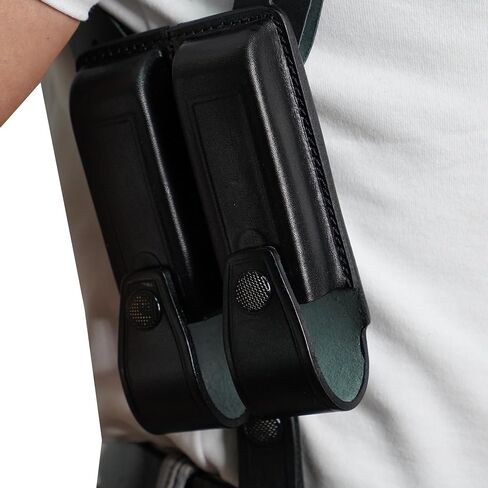 *KINGDOM HOLSTER* K061 Shoulder Holster & Belt Holster with Doulble Magazine Pouch (2in1) for Glock 17 Glock 19 Glock 22 Glock 23 RH Handmade! in Saudi Arabia