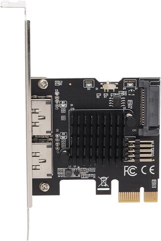 PCIE to Power ESATA Expansion Card 2 Port 6.0Gbps Support Hot Swap Plug and Play PCI Express Card for Desktop in Saudi Arabia
