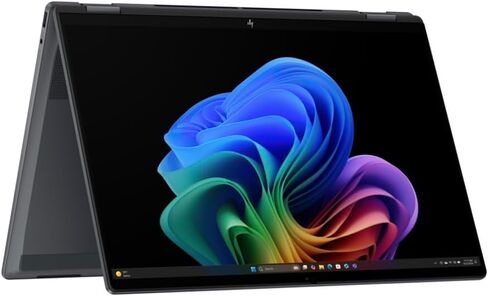 HP OmniBook X Flip AI 2-in-1 Laptop 16" (1920x1200) IPS WUXGA Touchscreen (Intel Ultra 5-226v, 16GB LPDDR5X, 512GB SSD, Backlit KB, Copilot, Thunderbolt 4, Win 11 Home) w/DKZ USB Port Expander in Kuwait