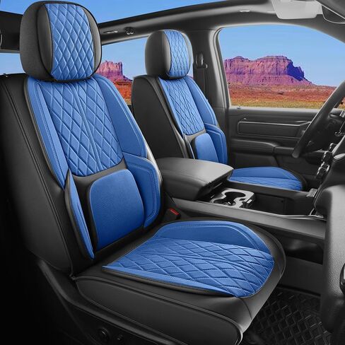 أغطية مقاعد مخصصة مناسبة لسيارة Chevy Silverado GMC Sierra 1500 2007-2025 2500/3500 HD Crew Cab Pickup Truck غطاء مقعد وسادة حماية مع جلد صناعي مقاوم للماء (أسود، مجموعة كاملة) in Kuwait