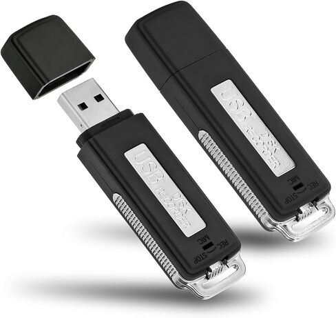 مسجل صوت رقمي. مسجل صوت صوتي رقمي محمول على قرص USB من Modea مع ذاكرة فلاش U (16 جيجابايت) (أسود) in Saudi Arabia