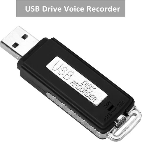 مسجل صوت رقمي. مسجل صوت صوتي رقمي محمول على قرص USB من Modea مع ذاكرة فلاش U (16 جيجابايت) (أسود) in Saudi Arabia