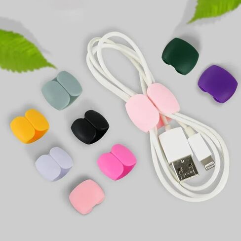 20 Pack Cable Storage and Organizer Clips - Versatile Wire & Charging Cable Management for Travel, Desk, and Home - Secure and Tidy Data Cable Holders(White) in Saudi Arabia