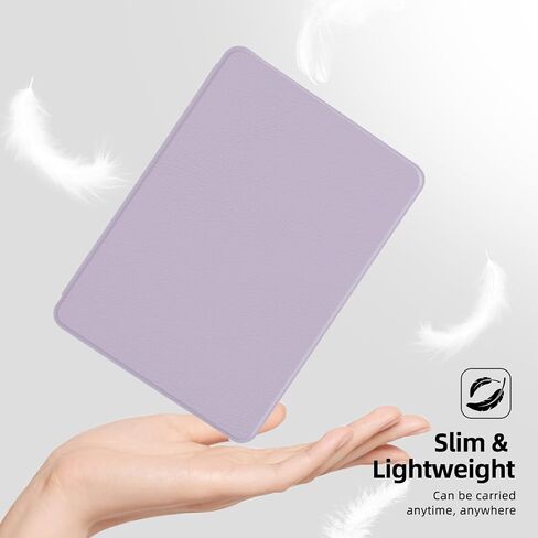 MOROCK Detachable Magnetic Case for 7" Kindle Paperwhite and Colorsoft Paperwhite Signature Edition(12th Gen. 2024), PU Leather and PC Clear Back Cover with Hand Strap, Auto Wake/Sleep, Misty Blue in Kuwait