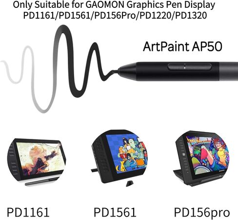AP50 Battery-Free Stylus with 8192 Levels Pen Pressure Only for PD1161/PD1561/PD156Pro/PD1220/PD1320 Pen Display in Saudi Arabia