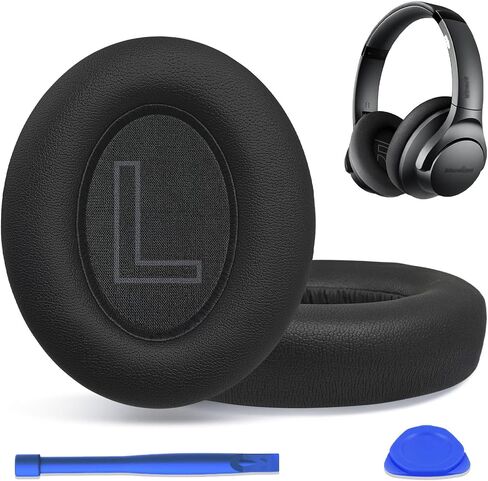 وسائد أذن بديلة لسماعات Anker Soundcore Life Q20/Q20BT/Q20+، قطع غيار وسائد الأذن وأغطية الأذن وأغطية الأذن (أسود) in Kuwait