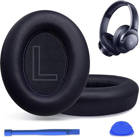 وسائد أذن بديلة لسماعات Anker Soundcore Life Q20/Q20BT/Q20+، قطع غيار وسائد الأذن وأغطية الأذن وأغطية الأذن (أسود) in Kuwait