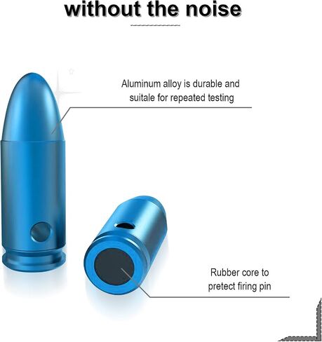 WAKAZO Training Snap Caps Dummy Rounds, Durable CNC-Machined Aluminum Alloy Safe for Handling Drills & Dry Fire Practice, Ideal for Shooting Skill Training. in Saudi Arabia