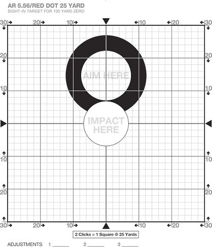 أهداف رؤية تبلغ 25 ياردة لمسافة 100 ياردة صفر - استخدم RED DOT Optics in Saudi Arabia