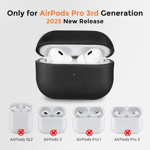 Handcrafted Crazy Horse Leather Case for AirPods Pro 3 Case 2025 in Saudi Arabia
