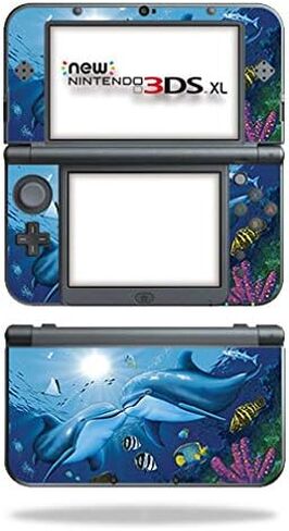 غلاف MightySkins متوافق مع جهاز Nintendo New 3DS XL (2015) - Kissing Dolphins | غطاء ملتف واقٍ ومتين وفريد ​​من نوعه من الفينيل | سهل التطبيق والإزالة وتغيير الأنماط | صنع في الولايات المتحدة الأمريكية in Saudi Arabia