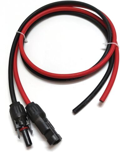 6/4/2.5/1.5mm2 10/12/14/16AWG Solar Panel Extension Cable Black and Red Copper Wire with Solar 30A DC Connector for PV Systems(30m,16 AWG - 1.5mm2) in Saudi Arabia