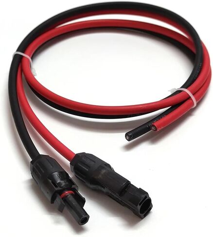 6/4/2.5/1.5mm2 10/12/14/16AWG Solar Panel Extension Cable Black and Red Copper Wire with Solar 30A DC Connector for PV Systems(30m,16 AWG - 1.5mm2) in Saudi Arabia