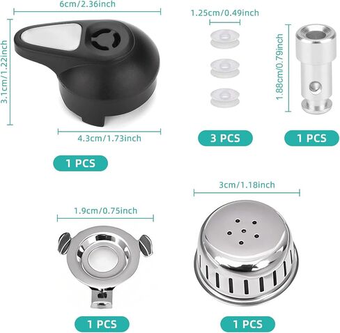 Steam Release Handle, Original Float Valve Replacement Parts with 3 Silicone Caps for Instant Pot Duo/Duo Plus 3, 5, 6 Quart, Duo Mini 3 Qt, Duo50 5 Qt, Duo/Duo plus 60 6 Qt by ZYLONE in Saudi Arabia