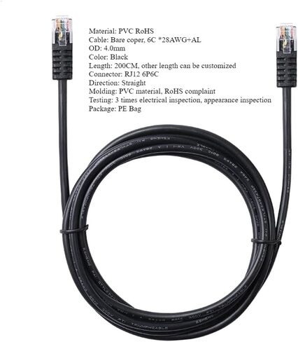 Youtang Molded RJ12 6P6C to RJ12 6P6C Cable for Replacing Fanatec ClubSport Shifters/Pedals Cable (3.0m) in Saudi Arabia