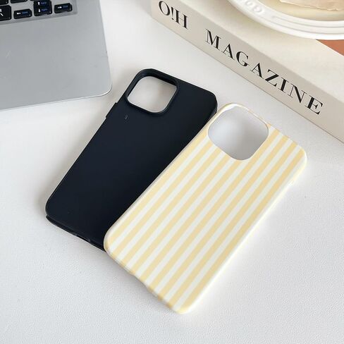 متوافق مع حافظة iPhone 13/14، غطاء بنمط مخطط جمالي أنيق للنساء، جراب هاتف واقٍ من مادة TPU الناعمة المقاومة للصدمات والكمبيوتر الصلب لهاتف iPhone 13/14 6.1 بوصة - وردي in Kuwait