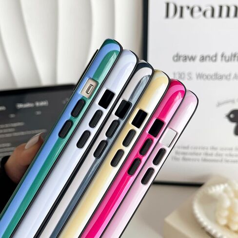 متوافق مع حافظة iPhone 13/14، غطاء بنمط مخطط جمالي أنيق للنساء، جراب هاتف واقٍ من مادة TPU الناعمة المقاومة للصدمات والكمبيوتر الصلب لهاتف iPhone 13/14 6.1 بوصة - وردي in Kuwait