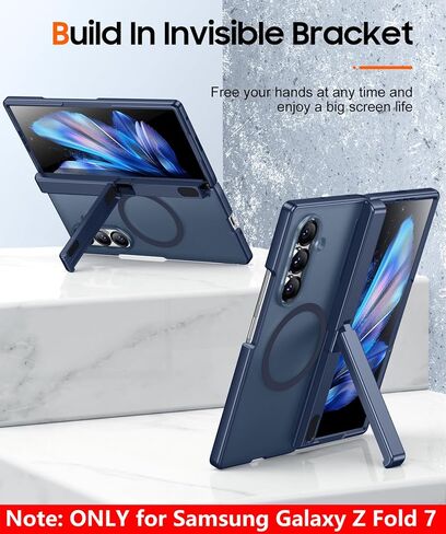 SPIDERCASE Only Designed for Samsung Galaxy Z Fold 7 Case,Built-in [Screen Protector] [Hinge Protection] [Kickstand] Full Body Protective Phone Case for Galaxy Z Fold 7 - Black in Saudi Arabia