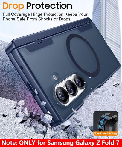 SPIDERCASE Only Designed for Samsung Galaxy Z Fold 7 Case,Built-in [Screen Protector] [Hinge Protection] [Kickstand] Full Body Protective Phone Case for Galaxy Z Fold 7 - Black in Saudi Arabia