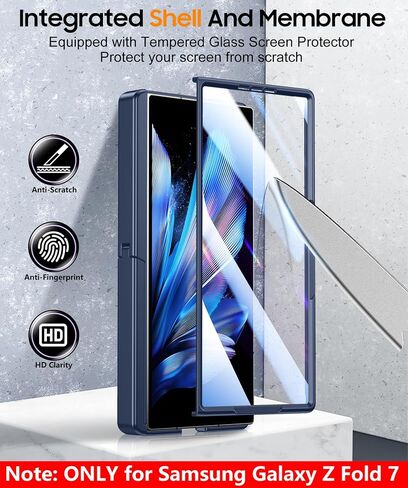 SPIDERCASE Only Designed for Samsung Galaxy Z Fold 7 Case,Built-in [Screen Protector] [Hinge Protection] [Kickstand] Full Body Protective Phone Case for Galaxy Z Fold 7 - Black in Saudi Arabia