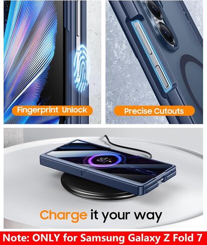 SPIDERCASE Only Designed for Samsung Galaxy Z Fold 7 Case,Built-in [Screen Protector] [Hinge Protection] [Kickstand] Full Body Protective Phone Case for Galaxy Z Fold 7 - Black in Saudi Arabia