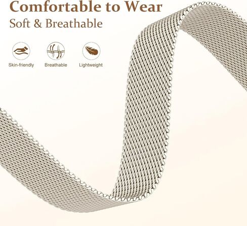 Metal Bands Compatible for Galaxy Watch 8 Band 40mm 44mm/Galaxy Watch 8 Classic Band 46mm,Magnetic Mesh Stainless Steel Replacement Wristband Loop Strap for Samsung Watch 8/8 Classic (2025) Women Men in Saudi Arabia