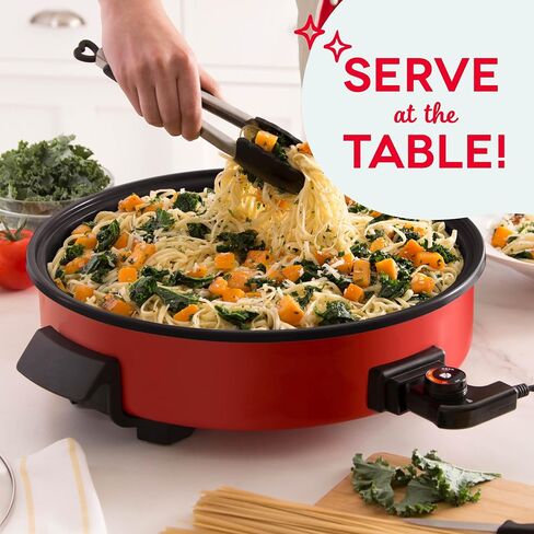 Dash Family Size Electric Skillet with 14 inch Nonstick Surface + Recipe Book for Pizza, Burgers, Cookies, Fajitas, Breakfast & More, 20 Cup Capacity, 1400-Watt - Aqua in Saudi Arabia