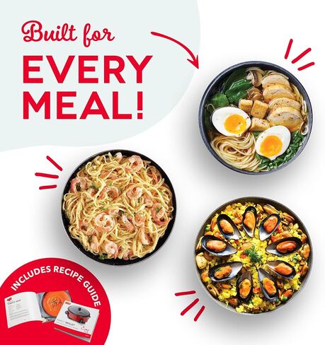 Dash Family Size Electric Skillet with 14 inch Nonstick Surface + Recipe Book for Pizza, Burgers, Cookies, Fajitas, Breakfast & More, 20 Cup Capacity, 1400-Watt - Aqua in Saudi Arabia