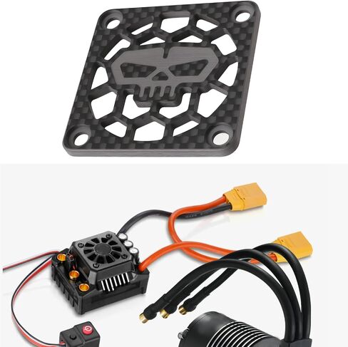 غطاء مروحة تبريد من ألياف الكربون متوافق مع HOBBYWING 150A+ 4274 4074 ESC 35x35x2mm in Kuwait