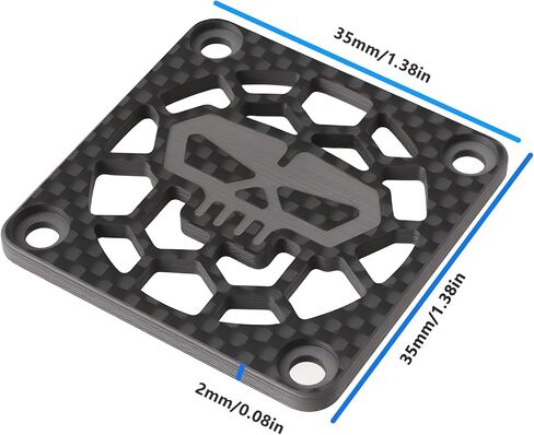 غطاء مروحة تبريد من ألياف الكربون متوافق مع HOBBYWING 150A+ 4274 4074 ESC 35x35x2mm in Kuwait