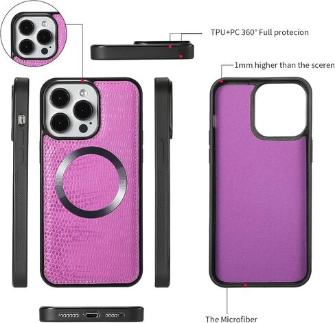 Compatible for iPhone 15 Pro Max Crossbody Phone Case Wallet for Women,Detachable Magnetic,RFID Blocking Card Holder,Zipper Leather Wallet Wrist Lanyard Strap Case.Purple in Saudi Arabia