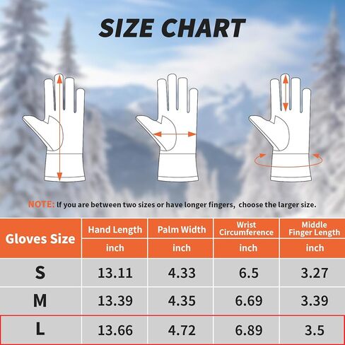 قفازات ساخنة للرجال والنساء - قفازات دراجة نارية كهربائية ساخنة بقدرة 5000 مللي أمبير في الساعة، 3 أوضاع تسخين قابلة للتعديل، بطارية قابلة لإعادة الشحن وحماية من الحرارة الزائدة لركوب الشتاء والتزلج والرياضات الثلجية - كبيرة in Kuwait