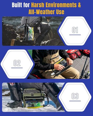 Pawfly Fishing Tackle Bag, Floating Waterproof Pouch, Fish Tackle Storage Bags for Lure & Soft Plastic Bait Storage, Fishing Bag with Water-Resistant Easy-Grip T-Pull Zipper & ID Tag in Saudi Arabia