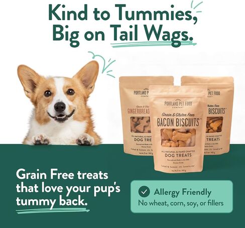 Portland Pet Food Pumpkin Dog Treats - Healthy, Grain-Free Biscuits, 5 oz in Kuwait