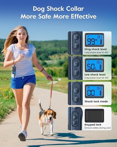Dog Training Collar with 7 Training Modes, 2600Ft Remote Electronic Dog Shock Collar, Electric Shock Collar for Small Medium Large Dogs (Green) in Kuwait