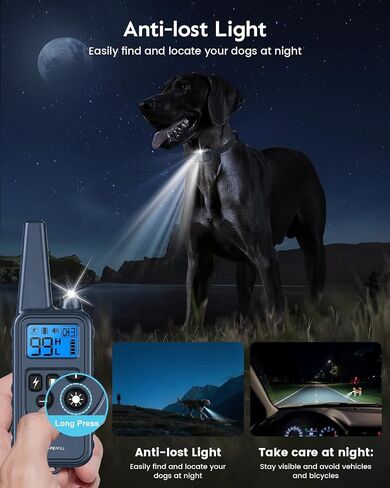 Dog Training Collar with 7 Training Modes, 2600Ft Remote Electronic Dog Shock Collar, Electric Shock Collar for Small Medium Large Dogs (Green) in Kuwait