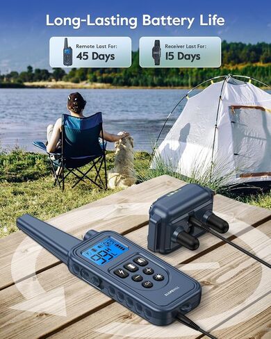 Dog Training Collar with 7 Training Modes, 2600Ft Remote Electronic Dog Shock Collar, Electric Shock Collar for Small Medium Large Dogs (Green) in Kuwait