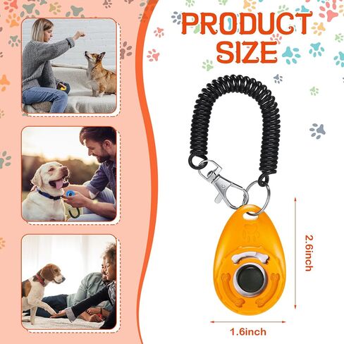 30 Pcs Dog Training Clicker Pet Training Clicker with Wrist Strap Dog Clicker Cat Clicker Pet Clicker Bird Clicker Puppy Training Supplies for Dogs Cats Horses Birds Behavioral Training Accessories in Kuwait