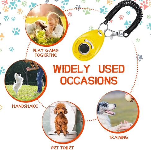 30 Pcs Dog Training Clicker Pet Training Clicker with Wrist Strap Dog Clicker Cat Clicker Pet Clicker Bird Clicker Puppy Training Supplies for Dogs Cats Horses Birds Behavioral Training Accessories in Kuwait