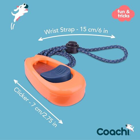 The Company of Animals Coachi Multi-Clicker, Dog Accessory, Volume Control with 3 Settings, Easy to Click, Adjustable Wrist Strap, Dog Clicker, for Dog Training, Including Sensitive Dogs and Puppies in Saudi Arabia