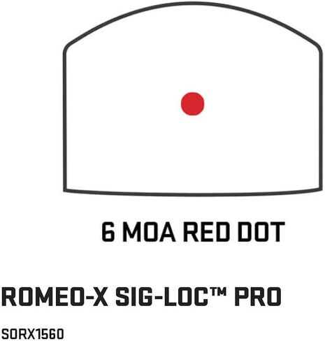 SIG SAUER Romeo-X SIG-LOC PRO Pistol-Mounted Reflex Sight | Compact Enclosed Optic with 5-Point SIG-LOC Mount & MOTAC | 20K-Hour Runtime, 15 Brightness Settings & Co-Witness Height Design in Saudi Arabia