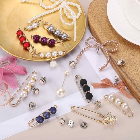 MECCANIXITY Shoe Charm for Sneakers, Faux Pearl Bow Tulle Mesh Bow Shoelace Rhinestone Brooches Accessories in Saudi Arabia