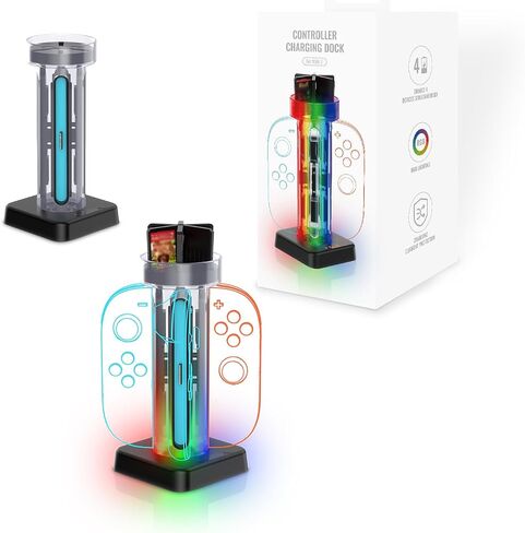 Charger Dock for Switch 2 for Joycon Controller with Charging Cord & RGB Indicator Charging Station in Saudi Arabia