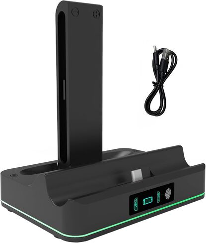 Specifical Charger Dock Station with Charging Interfaces for Switch2 Console and 2 Controllers Charging Station with Colorful Indicator Light (White) in Saudi Arabia