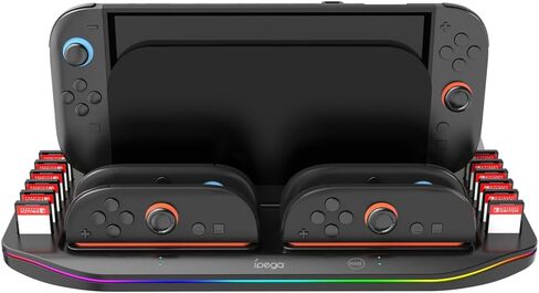 Charger Station for Switch 2 for Joy Cons Aounion PG-SW2210,Storage Base for Switch 2, with 4 Controller Slots and 12 Game Card Storage Slots in Saudi Arabia