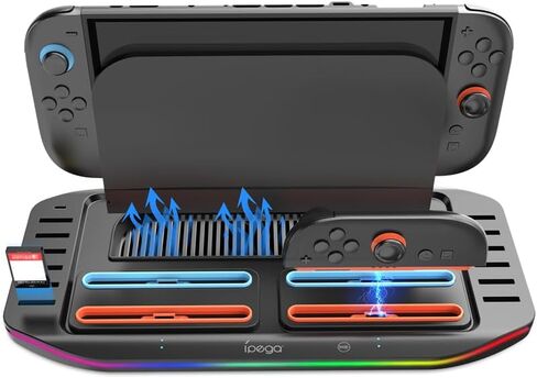 Charger Station for Switch 2 for Joy Cons Aounion PG-SW2210,Storage Base for Switch 2, with 4 Controller Slots and 12 Game Card Storage Slots in Saudi Arabia