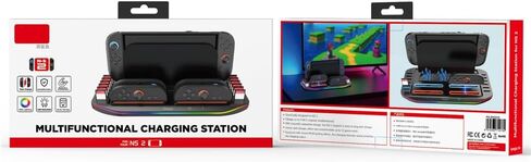 Charger Station for Switch 2 for Joy Cons Aounion PG-SW2210,Storage Base for Switch 2, with 4 Controller Slots and 12 Game Card Storage Slots in Saudi Arabia