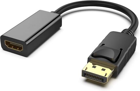 محول 4K DisplayPort إلى HDMI، كمبيوتر DP 1.2 أحادي الاتجاه إلى HDMI 1.4 شاشة، منفذ عرض DP مطلي بالذهب إلى محول HDMI (ذكر إلى أنثى) متوافق مع Lenovo Dell HP وغيرها من الأجهزة السلبية in Saudi Arabia